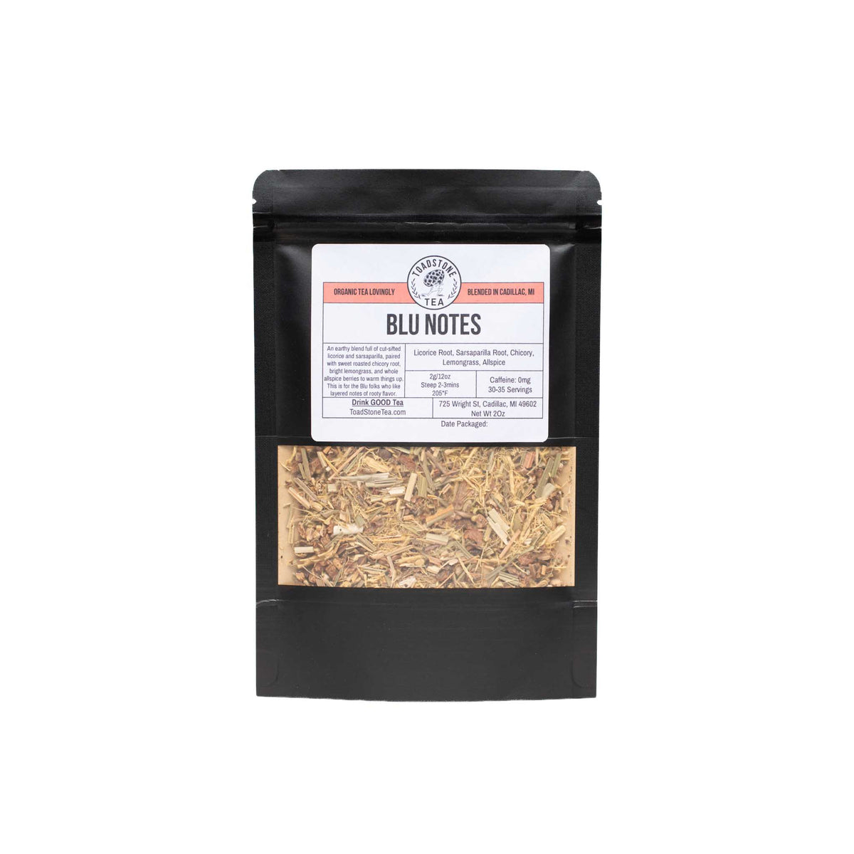 Blu Notes | Licorice Root, Sarsaparilla Root, Chicory, Lemongrass, Allspice