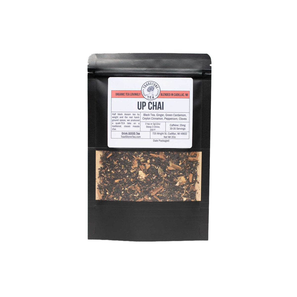UP Chai | Black Tea, Ginger, Cardamom, Cinnamon, Peppercorn, Clove