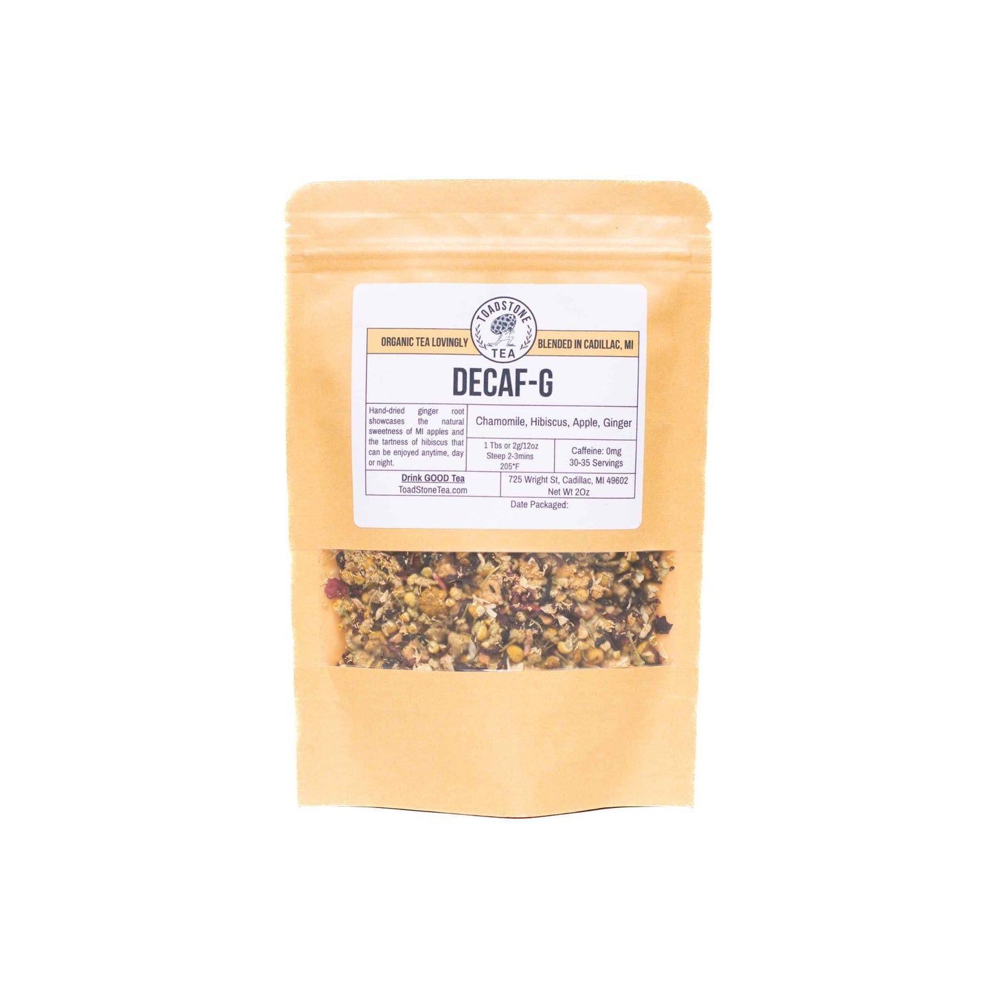 Decaf-G | Chamomile, Hibiscus, Apples, Ginger | Tea Blend