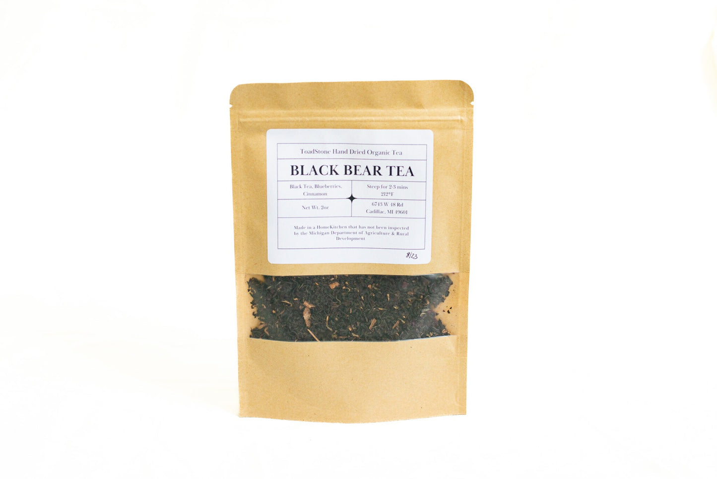 20 ounce bag of Black Bear Tea loose leaf black tea blend.