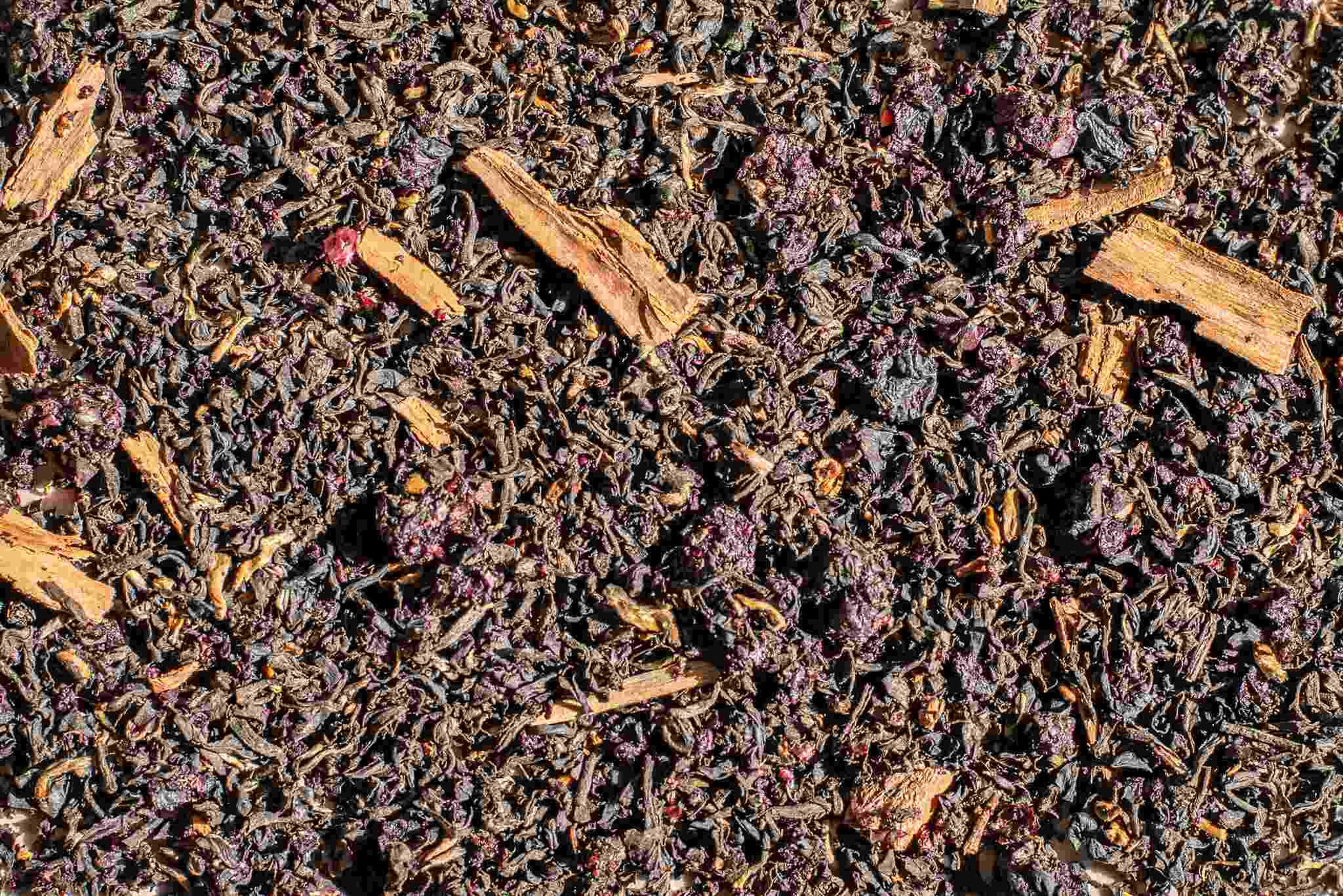 Close-up of Black Bear Tea loose leaf black tea blend.