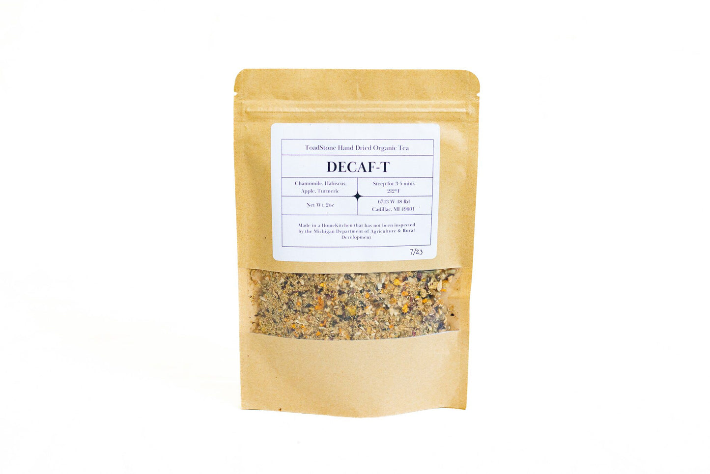 20 ounce bag of Decaf-T loose leaf chamomile tea blend.