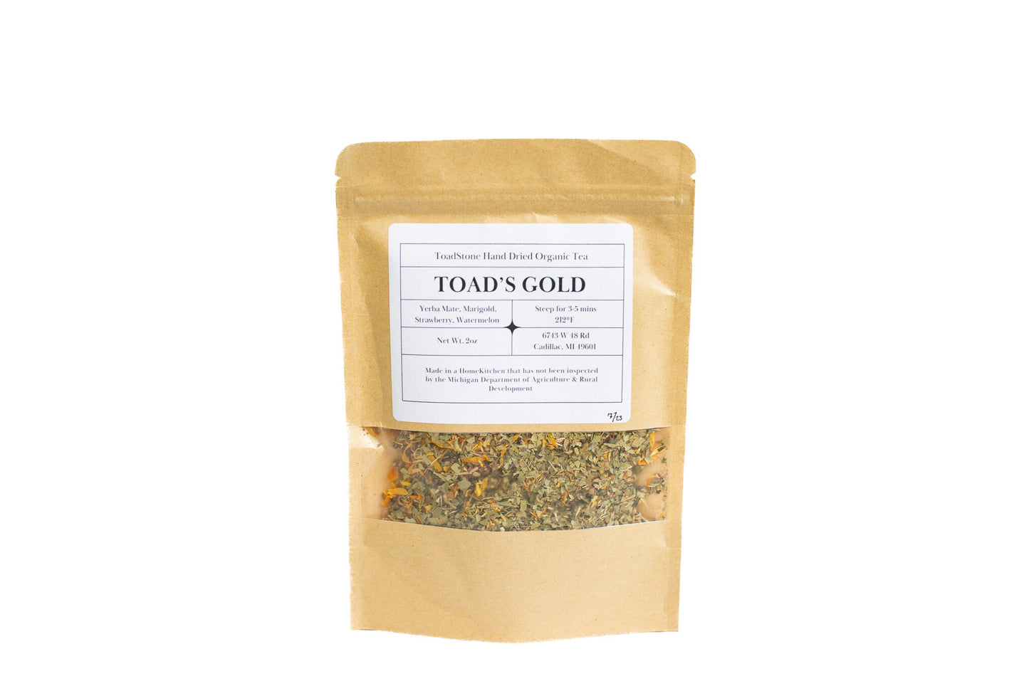 20 ounce bag of Toad's Gold loose leaf yerba mate blend.